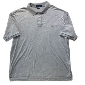 Polo Ralph Lauren Pima Soft Touch Polo 3XLT Gray Heather Luxury Knit Spring Prep